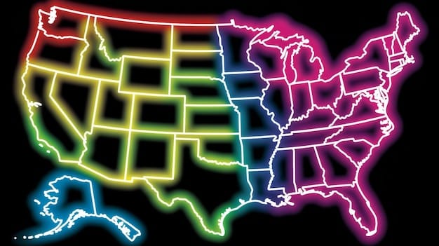 A map of the United States showing different colors indicating the net metering policies of each state, with a key explaining the color codes.