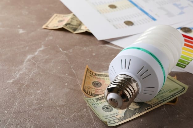 A split-screen graphic showing two electricity bills side-by-side, one from a traditional energy provider with high costs and the other from a renewable energy provider with significant savings highlighted.