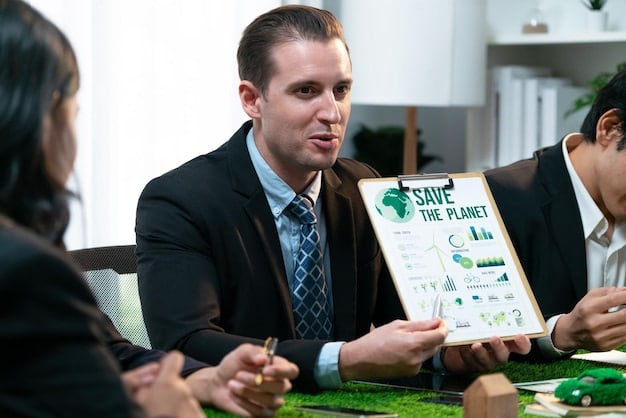 A shot of a government official signing a bill related to environmental protection and sustainable packaging. The background features a conference room setting with other officials and stacks of documents, emphasizing the legislative efforts to promote eco-friendly practices.