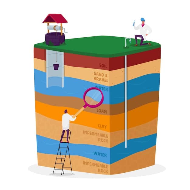A cutaway diagram illustrating the process of Enhanced Geothermal Systems (EGS), showcasing how water is injected into hot, dry rocks deep underground to create steam, which is then used to generate electricity at the surface. Pipes, pumps, and turbines are clearly labeled.